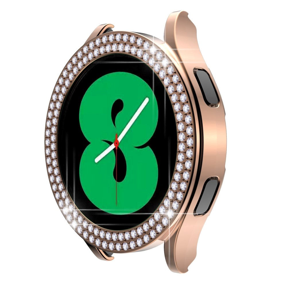 Samsung Galaxy Watch 4 / 5 44mm Hårdt Plastik Cover m. Rhinsten - Rose Gold