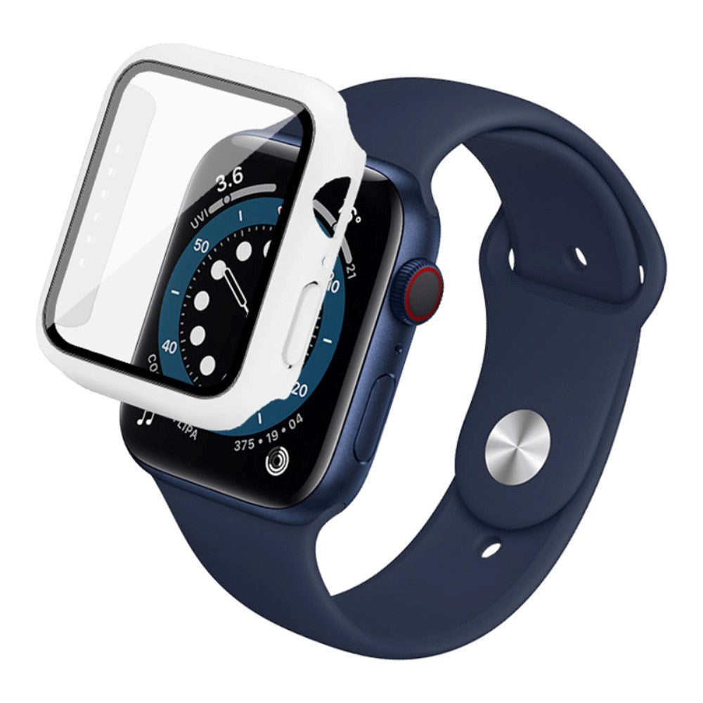 Apple Watch SE/6/5/4 (44mm) IMAK Hård Plast Case m. Indbygget Skærmbeskyttelse - Hvid