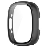 Fitbit Versa 4 / Sense 2 Hård Plastik Cover m. Indbygget Skærmbeskyttelse - Sort