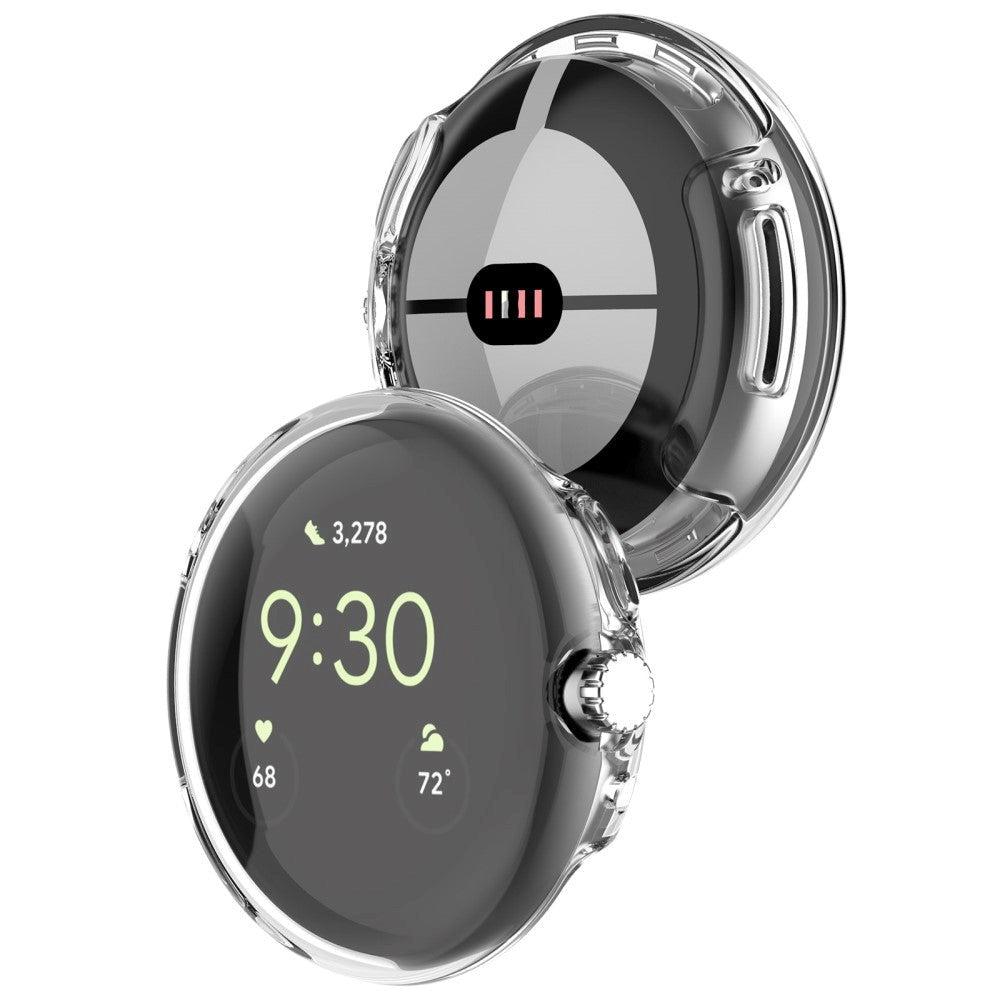 Google Pixel Watch 1 / 2 Fleksibelt TPU Plastik Cover - Gennemsigtig