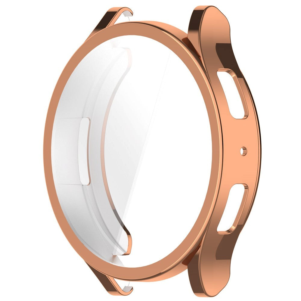 Samsung Galaxy Watch 6 (44mm) Fleksibelt Plastik Cover m. Indbygget Skærmbeskytter - Rose Gold