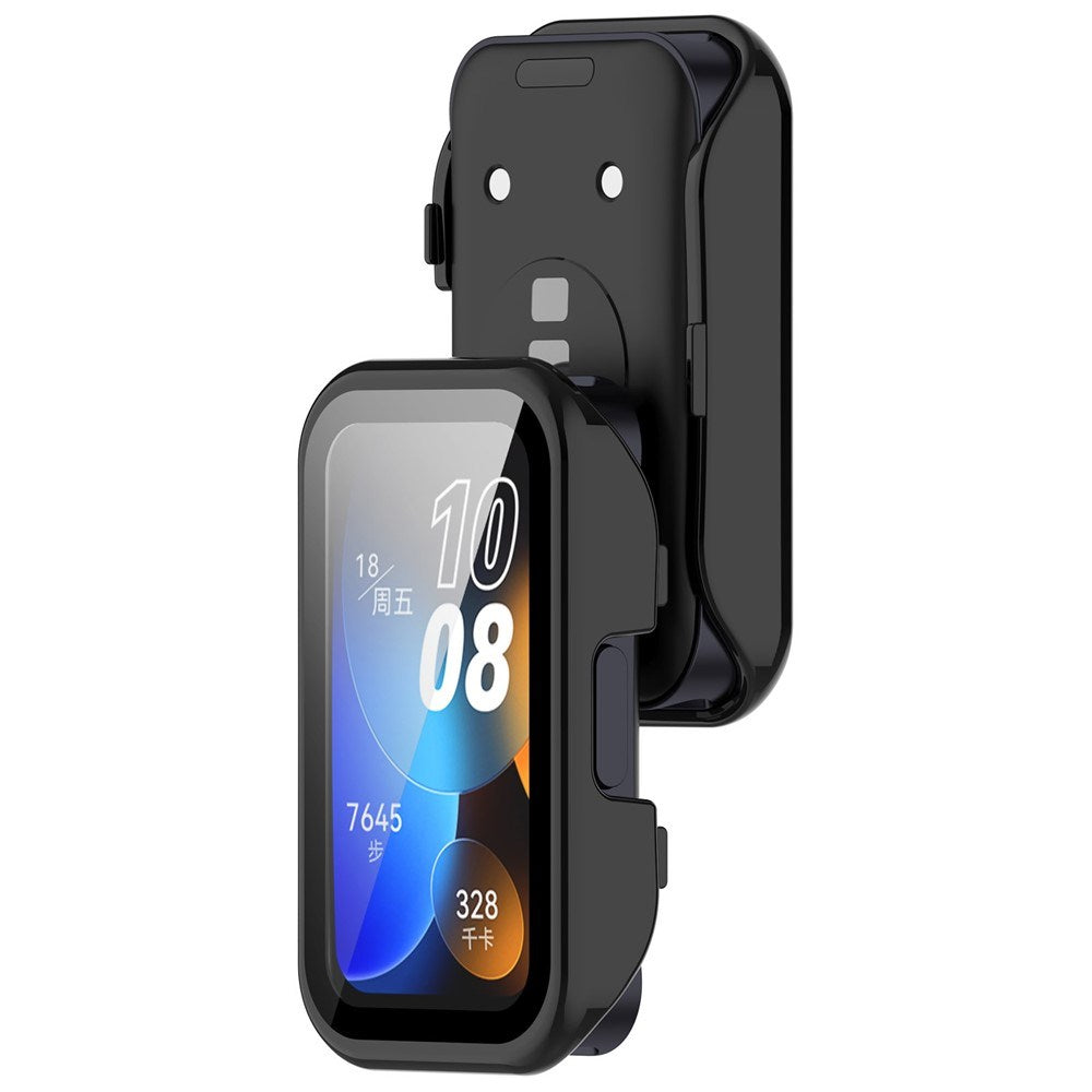 Huawei Band 10 / 9 / 8 EIDERWOOD Hårdt Plast Cover inkl. Skærmglas - Sort