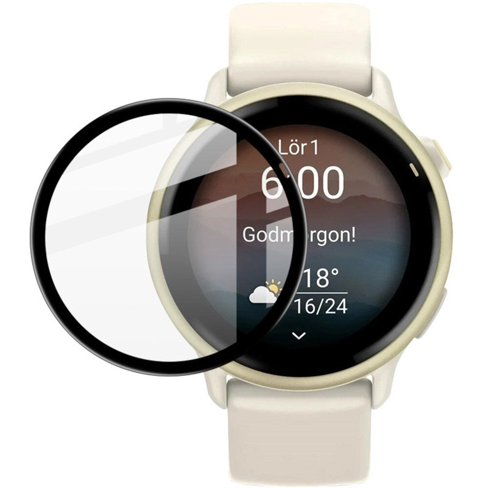 Garmin Vivoactive 6 Skærmbeskyttelse - Film - Gennemsigtig / Sort Kant