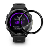 Garmin Forerunner 970 NORTHJO Plastik Skærmbeskyttelse - Gennemsigtig / Sort Kant