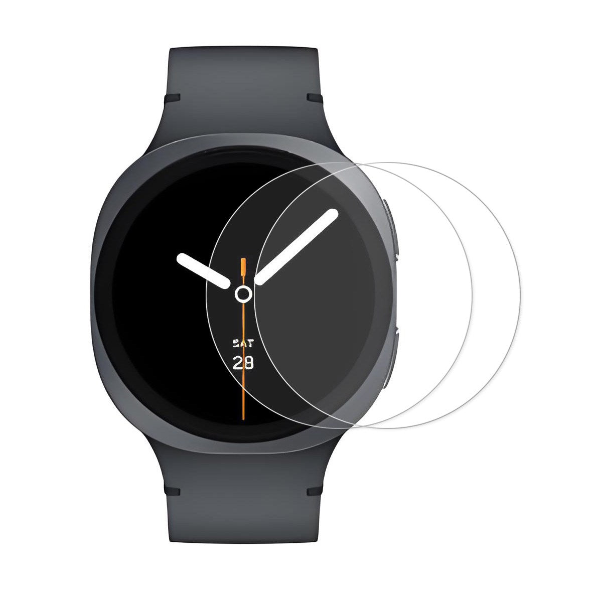 Samsung Galaxy Watch 8 (44mm) Skærmbeskyttelse - Hærdet Glas - 2 Stk. - Gennemsigtig