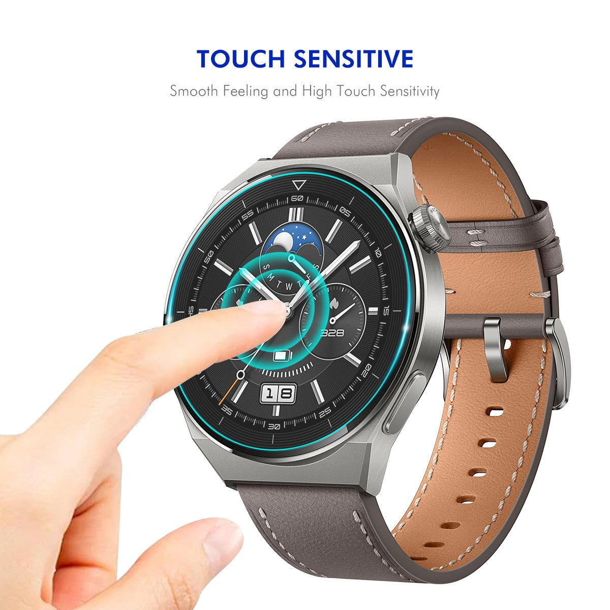 Samsung Galaxy Watch 8 (44mm) Skærmbeskyttelse - Hærdet Glas - 2 Stk. - Gennemsigtig