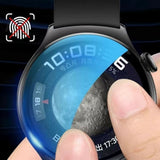 Google Pixel Watch 4 (45mm) Plastik Skærmbeskyttelse - Gennemsigtig / Sort Kant