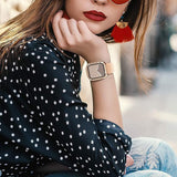 Apple Watch (38mm) Hårdt Plast Cover m. Indbygget Skærmbeskyttelse - Rose Gold & Rhinsten