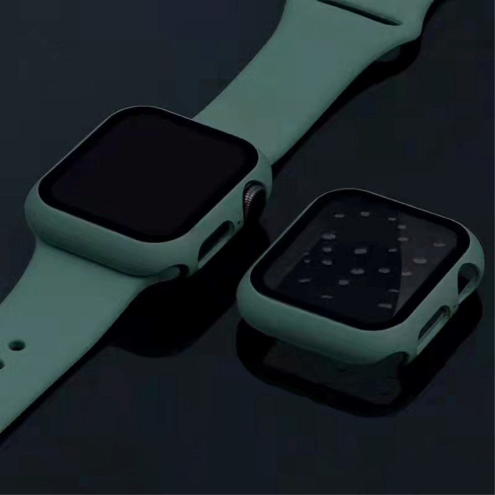 Apple Watch 9/8/7 (41mm) Hård Plast Case m. Indbygget Skærmbeskyttelse - Grøn