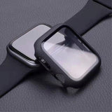 Apple Watch 9/8/7 (45mm) Hård Plast Case m. Indbygget Skærmbeskyttelse - Sort