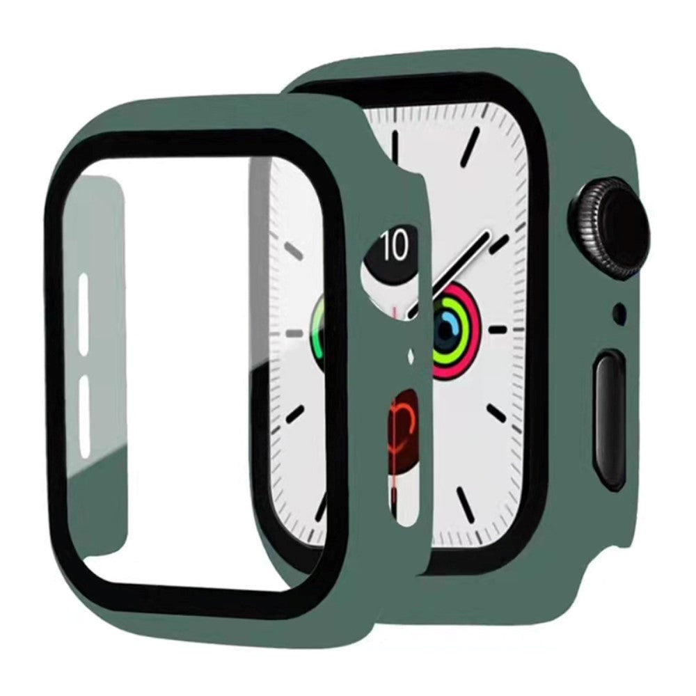 Apple Watch 9/8/7 (45mm) Hård Plast Case m. Indbygget Skærmbeskyttelse - Grøn