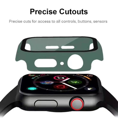 Apple Watch 9/8/7 (45mm) Hård Plast Case m. Indbygget Skærmbeskyttelse - Grøn