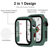 Apple Watch 9/8/7 (45mm) Hård Plast Case m. Indbygget Skærmbeskyttelse - Grøn