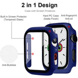 Apple Watch 9/8/7 (45mm) Hård Plast Case m. Indbygget Skærmbeskyttelse - Mørkeblå