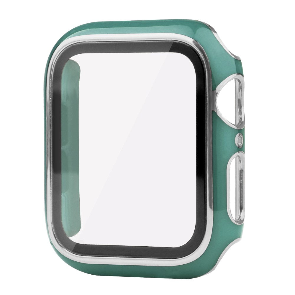 Apple Watch Ultra 1/2 (49mm) Hård Plast Case m. Indbygget Skærmbeskyttelse - Grøn / Sølv