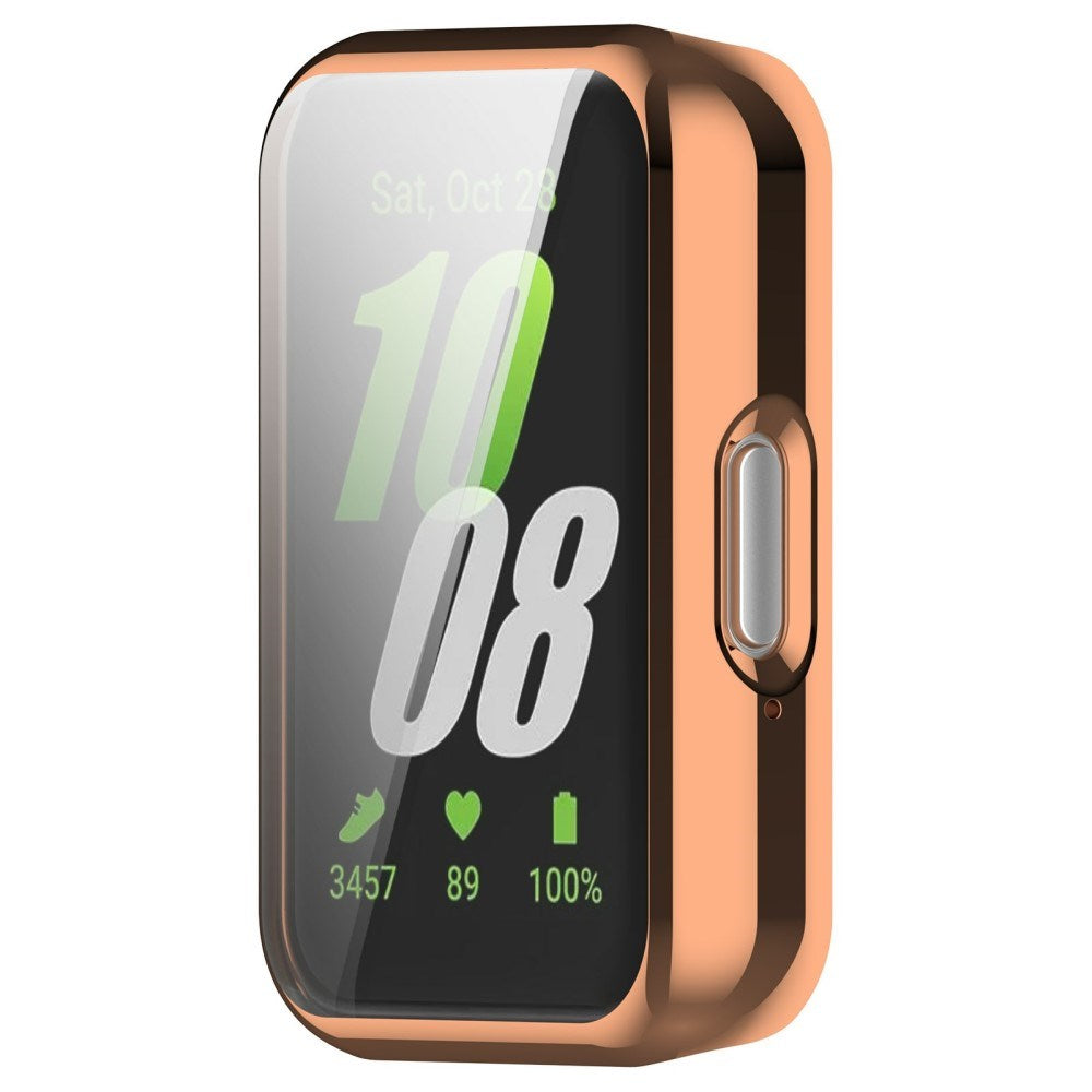 Samsung Galaxy Fit3 Fleksibelt Plastik Cover m. Indbygget Skærmbeskytter - Rose Gold