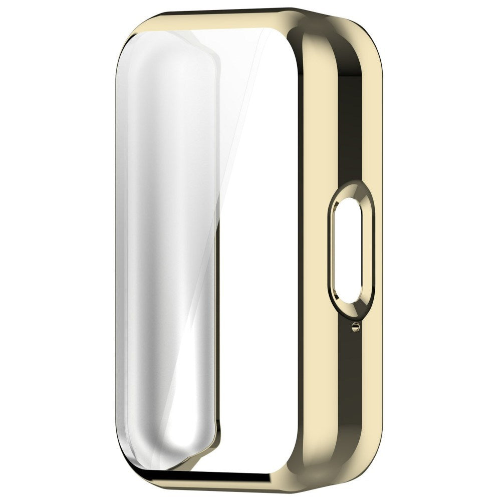 Samsung Galaxy Fit3 Fleksibelt Plastik Cover m. Indbygget Skærmbeskytter - Guld