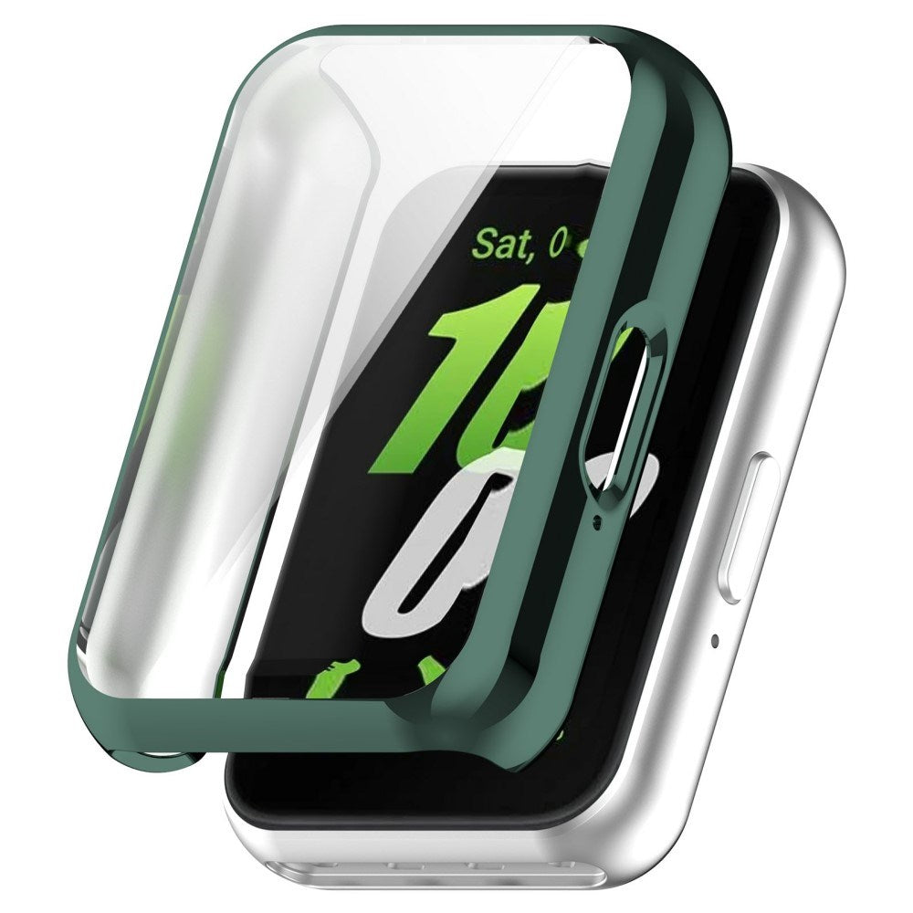 Samsung Galaxy Fit3 Fleksibelt Plastik Cover m. Indbygget Skærmbeskytter - Grøn