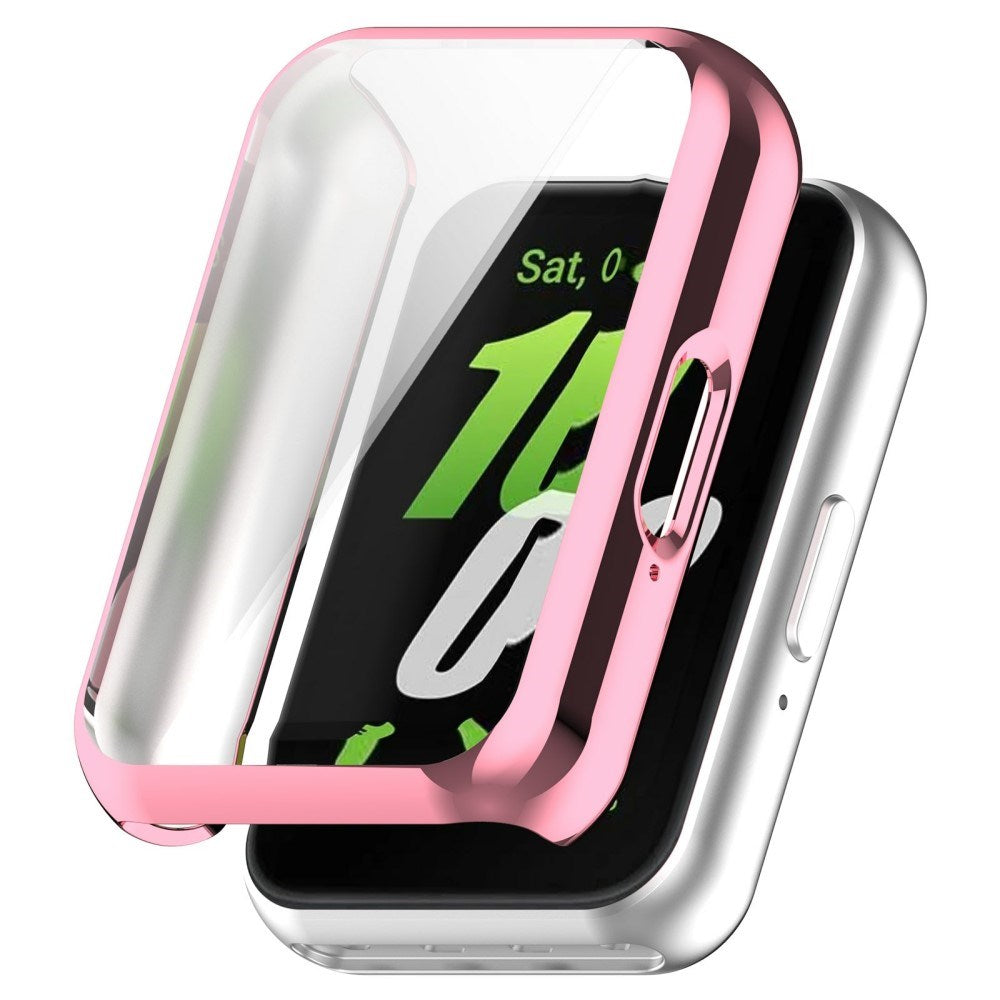 Samsung Galaxy Fit3 Fleksibelt Plastik Cover m. Indbygget Skærmbeskytter - Pink