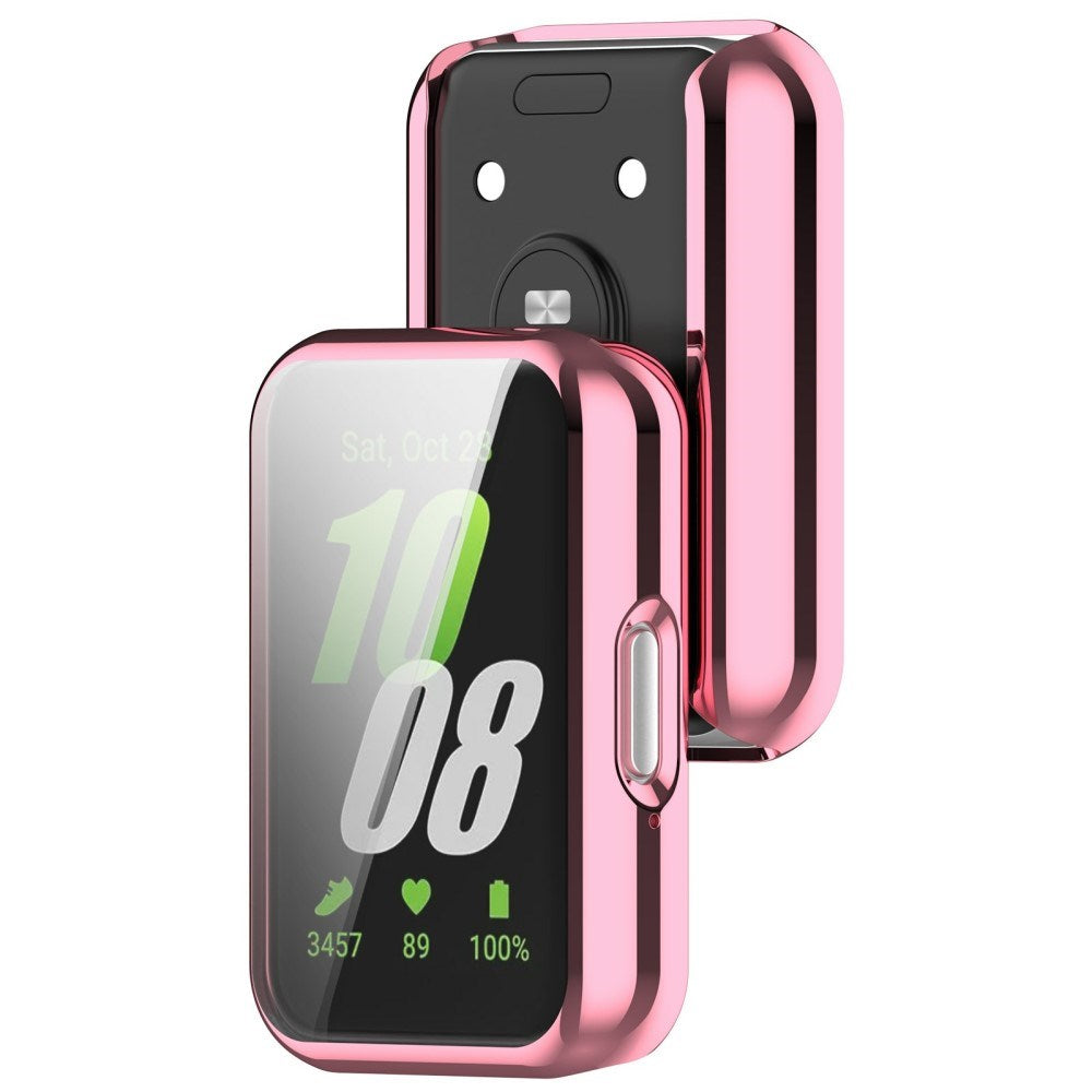 Samsung Galaxy Fit3 Fleksibelt Plastik Cover m. Indbygget Skærmbeskytter - Pink