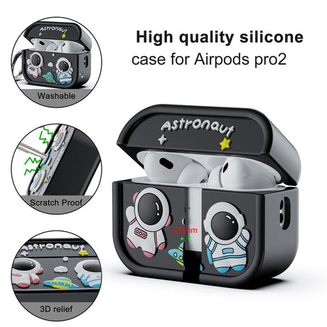 Apple AirPods Pro (2. Gen.) Silikone Cover m. Astronaut - Mørkeblå