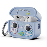 Apple AirPods Pro (2. Gen.) Silikone Cover m. Astronaut - Lyseblå