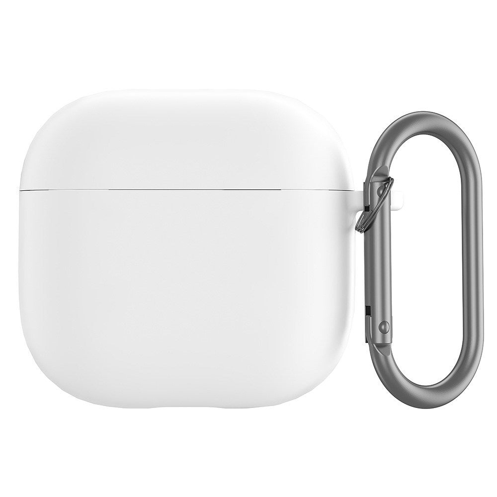 Apple AirPods (4. gen.) Silikone Case m. Karabinhage - Hvid