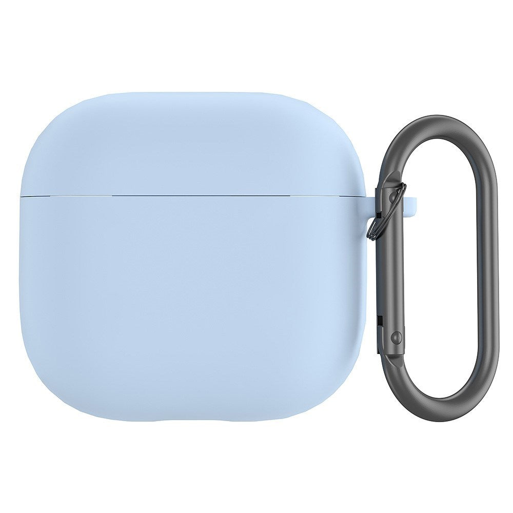 Apple AirPods (4. gen.) Silikone Case m. Karabinhage - Lyseblå