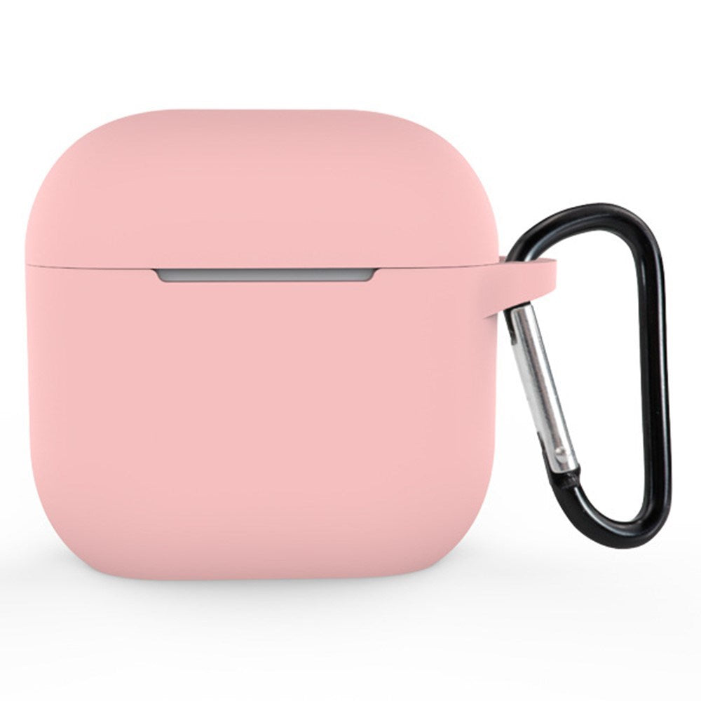 Apple AirPods (4. Gen.) Silikone Cover inkl. Karabinhage - Lyserød