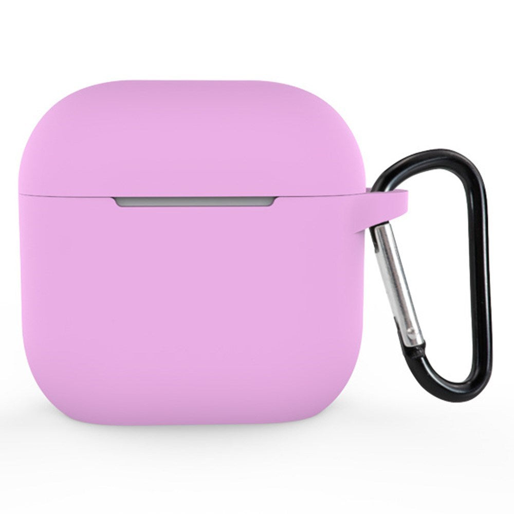 Apple AirPods (4. Gen.) Silikone Cover inkl. Karabinhage - Lilla