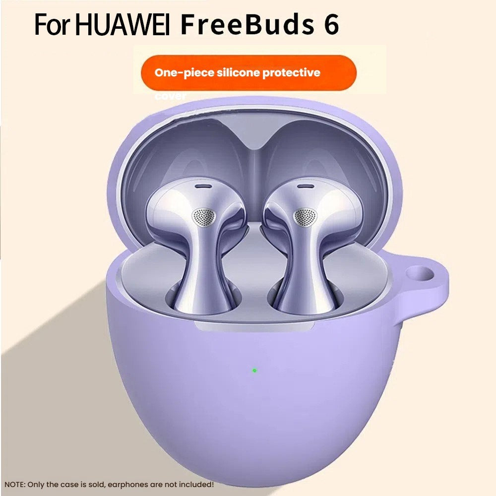 Huawei FreeBuds 6 Silikone Case m. Karabinhage - Mørkegrøn