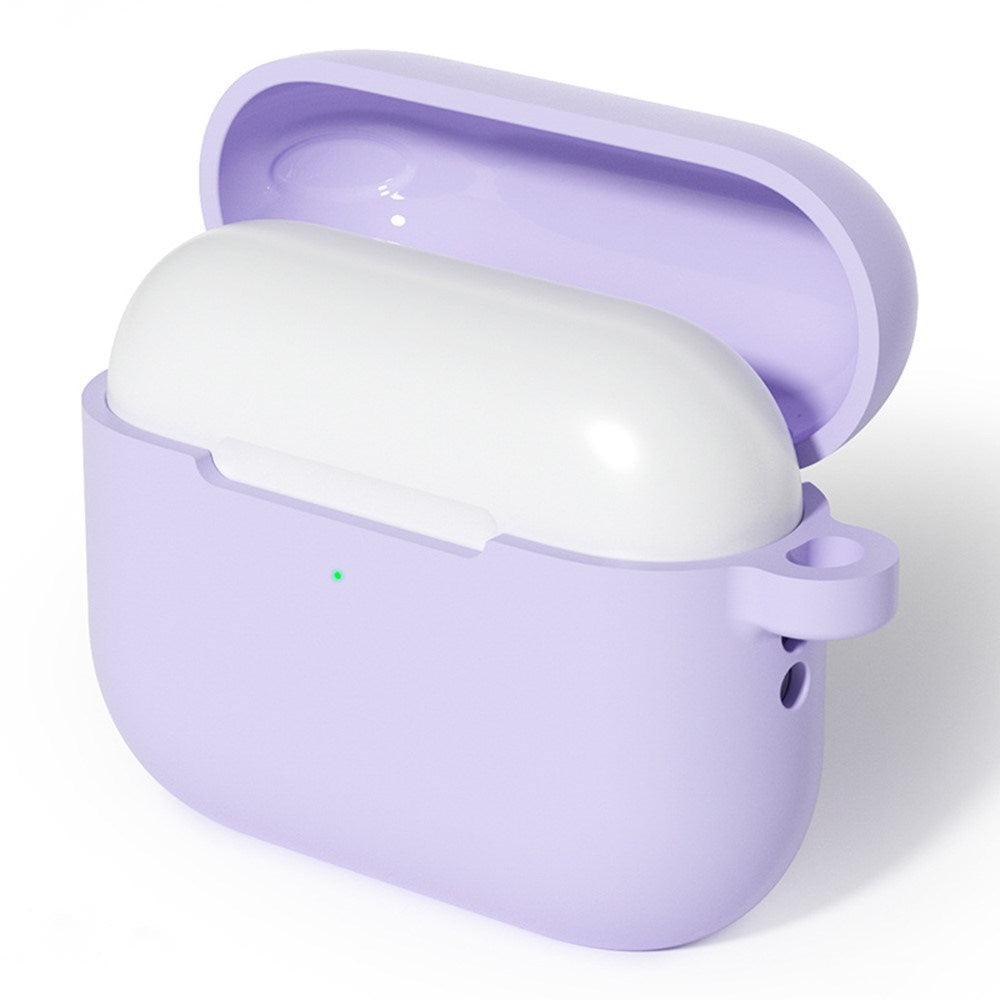 Apple AirPods Pro (3. gen.) Cover m. Karabinhage - Silikone - Lilla