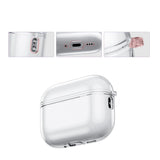 Apple AirPods Pro (3. gen.) Transparent Plast Cover - Gennemsigtig / Rød