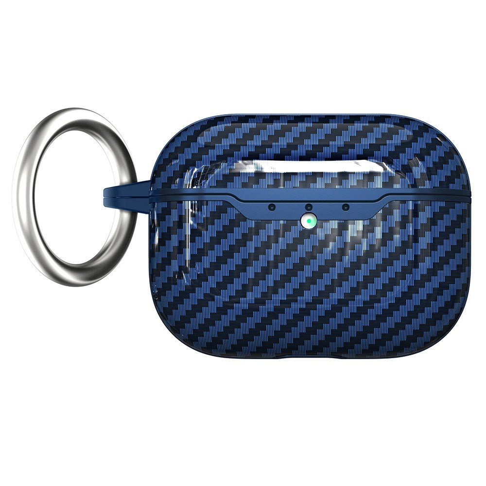 Carbon Plast Cover til Apple AirPods Pro (3. gen.) - Blå