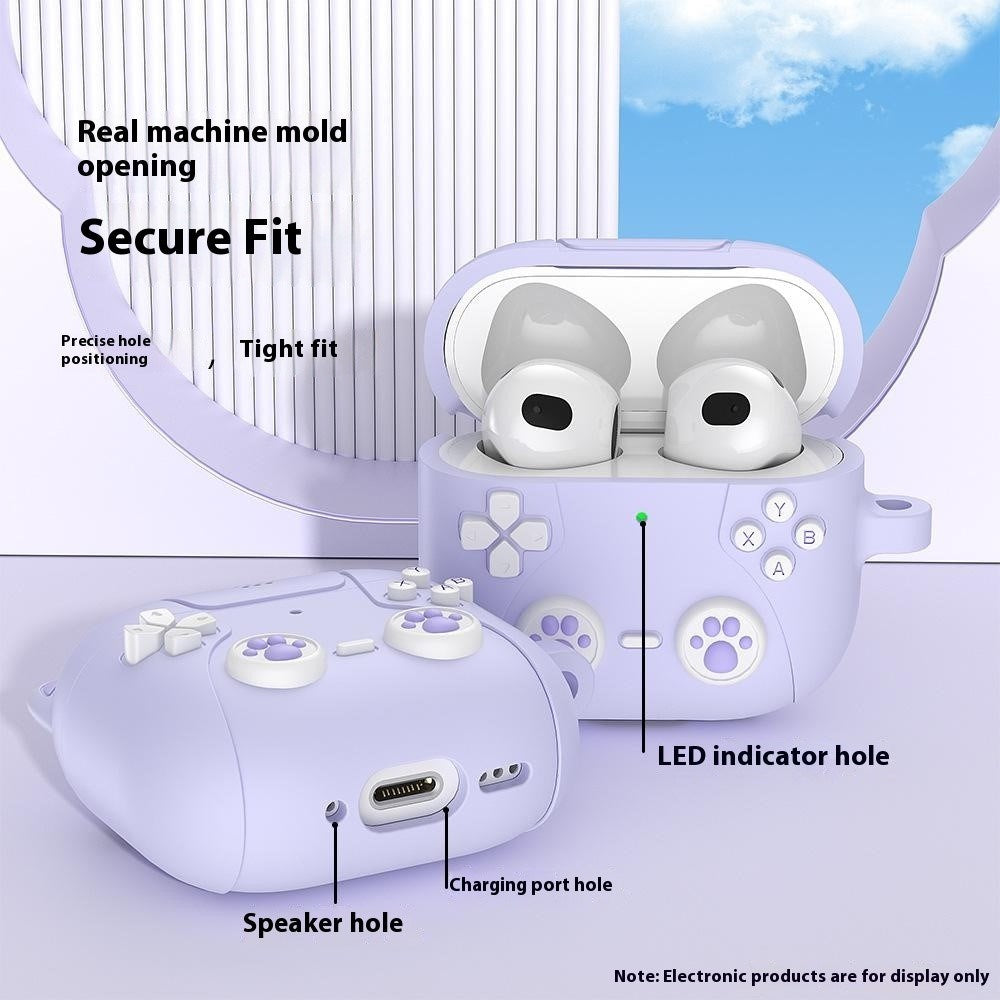 Apple AirPods Pro (3. Gen.) Silikone Katte Cover m. Nøglering - Lyserød