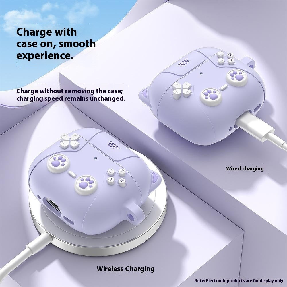 Apple AirPods Pro (3. Gen.) Silikone Katte Cover m. Nøglering - Grå