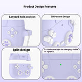 Apple AirPods Pro (3. Gen.) Silikone Katte Cover m. Nøglering - Grå