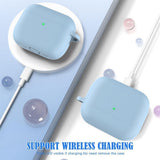 Silikone Cover til Apple AirPods Pro (3. gen.) - Karabinhage & Rengøringspen - White