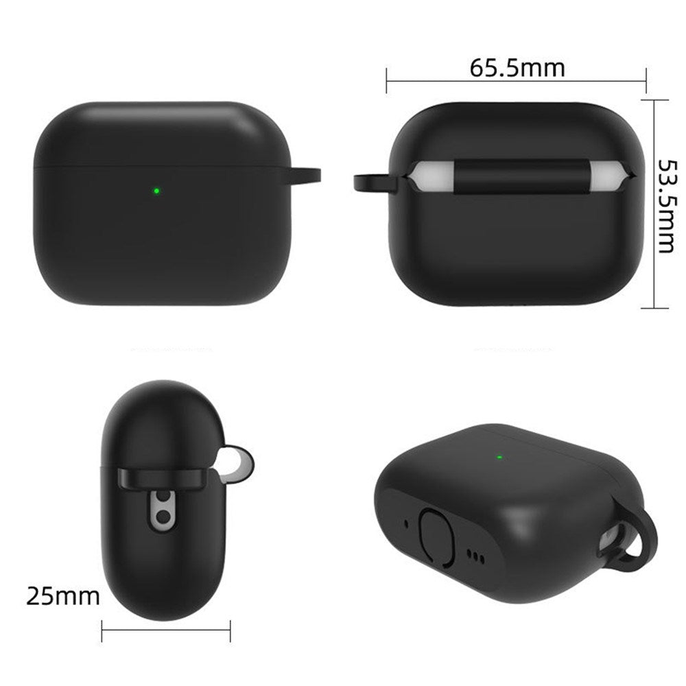 Silikone Cover til Apple AirPods Pro (3. gen.) - Karabinhage & Rengøringspen - Midnight Blue