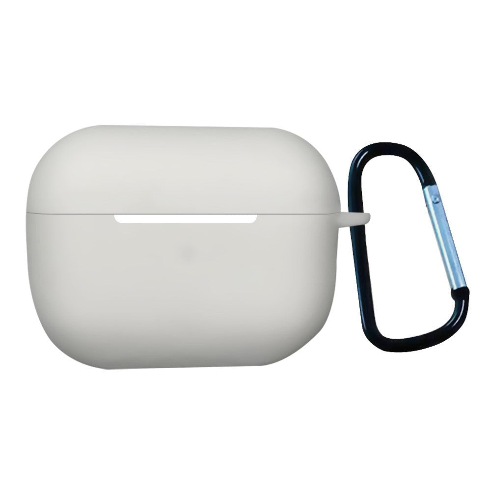 Apple Airpods Pro 2nd Gen (2022) Silikone Cover m. Karabinhage - Hvid