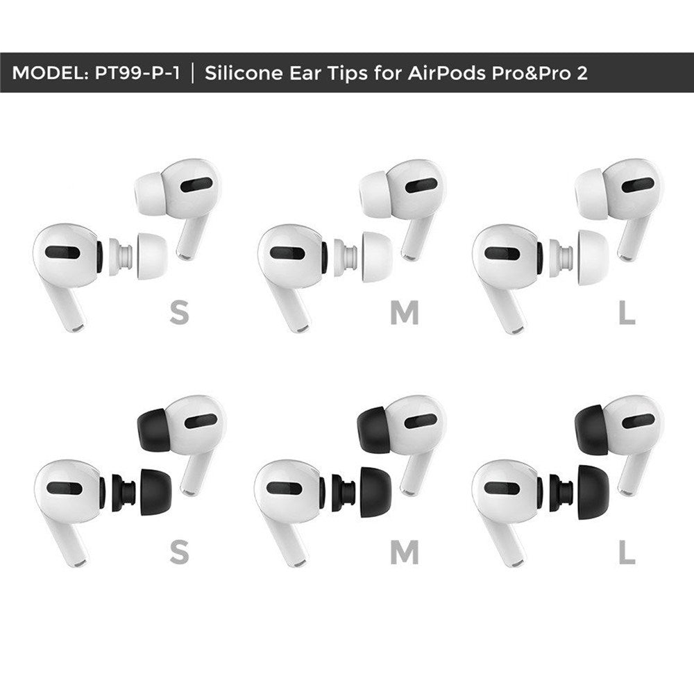 AirPods Pro (1. & 2. Gen.) AHASTYLE Ørepropper - 3 Par - S / M / L - Hvid