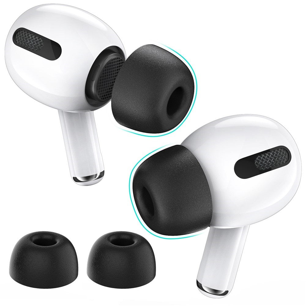 AHASTYLE AirPods Pro (1. & 2. Gen.) WG28 Ørepropper i Memory Foam - Str. M - Sort