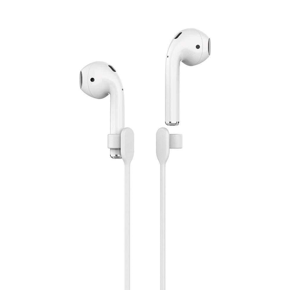 AirPods / AirPods Pro Fleksibel Silikone Neck Strap - Hvid