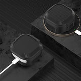 Samsung Galaxy Buds2 / Buds2 Pro / Buds Pro / Buds Live Hybrid Cover m. Karabinhage - Lysegrøn