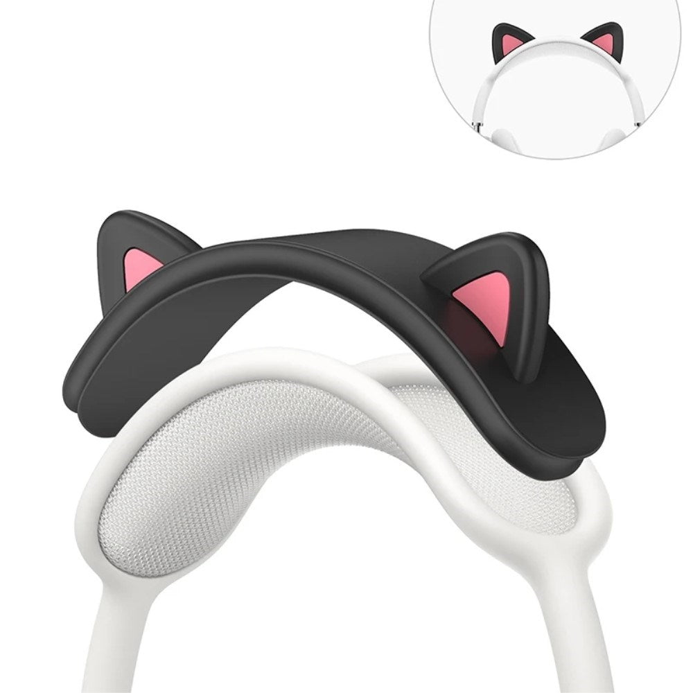 Airpods Max Headset Katteører Silikone Hoved Cover - Sort / Pink