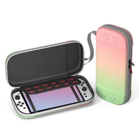 Nintendo Switch 2 - Opbevaringstaske m. Strop - Grøn / Lyserød