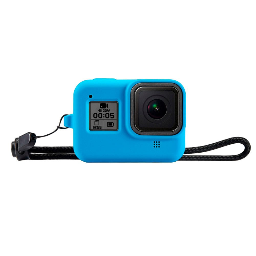 GoPro Hero 8 Silikone Case m. Strop - Blå