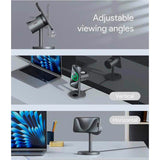 Aukey - MagFusion 3-i-1 Pro Qi2 - Trådløs Oplader - MagSafe Kompatibel - Grå