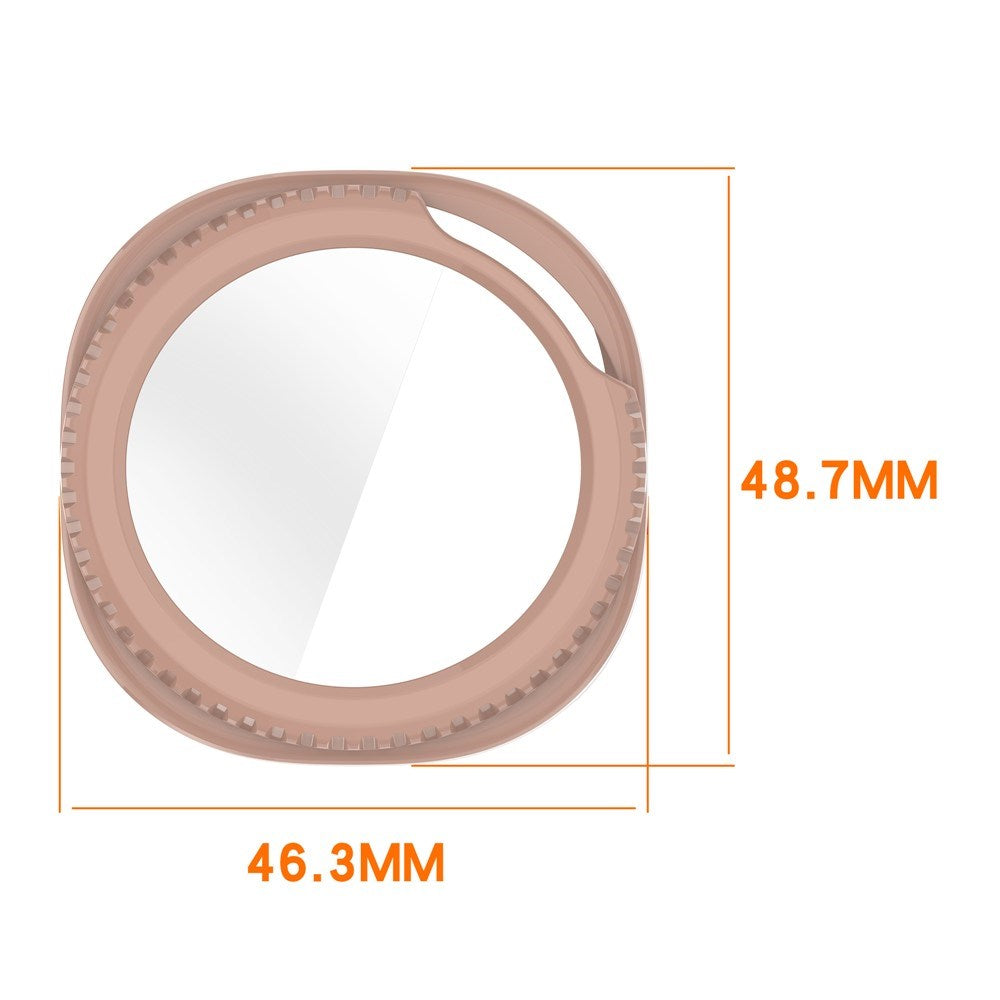Samsung Galaxy Watch 8 Classic (46mm) Plast Cover - Indbygget Skærmbeskyttelsesglas - Lyserød