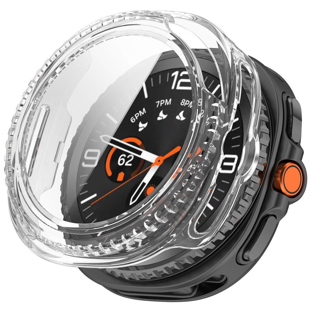 Samsung Galaxy Watch 8 Classic (46mm) Plast Cover - Indbygget Skærmbeskyttelsesglas - Gennemsigtig